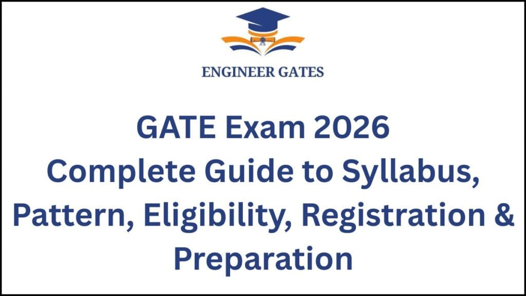 GATE Exam 2026 Complete Guide to Syllabus, Pattern, Eligibility, Registration & Preparation