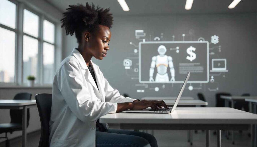 Will AI Replace Engineers - Student learning AI skills for future engineering jobs